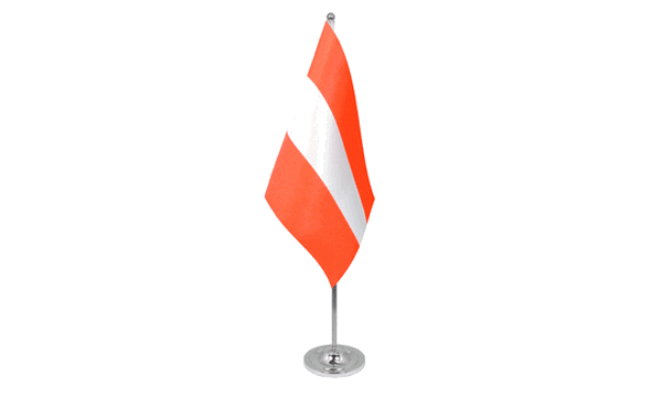 Austria Satin Table Flag